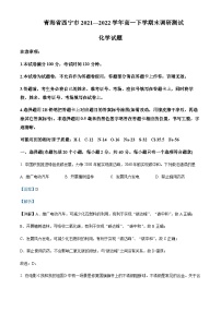 2021-2022学年青海省西宁市高一下学期期末化学试题含解析
