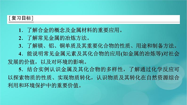 新教材适用2024版高考化学一轮总复习第3章金属及其化合物第8讲金属材料与金属矿物的开发利用课件03