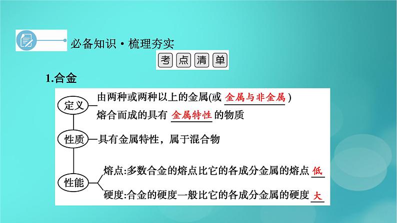 新教材适用2024版高考化学一轮总复习第3章金属及其化合物第8讲金属材料与金属矿物的开发利用课件06