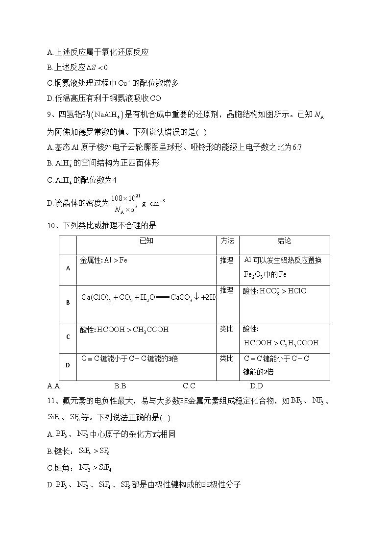 湖北省2023年普通高中学业水平选择性考试（适应性考试）化学试卷(含答案)03