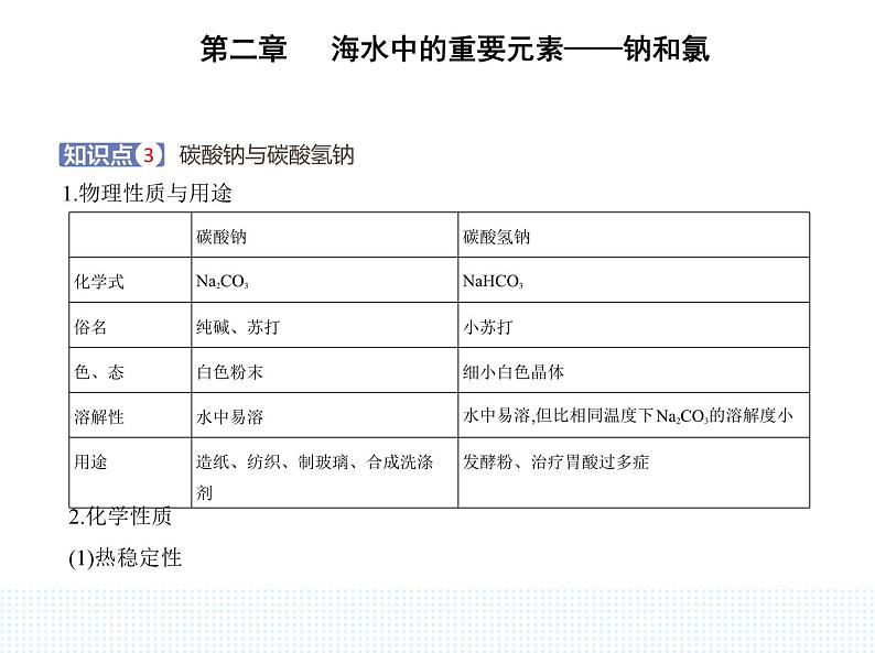 2023人教版高中化学必修第一册 第二章 海水中的重要元素——钠和氯 第一节 钠及其化合物课件PPT07