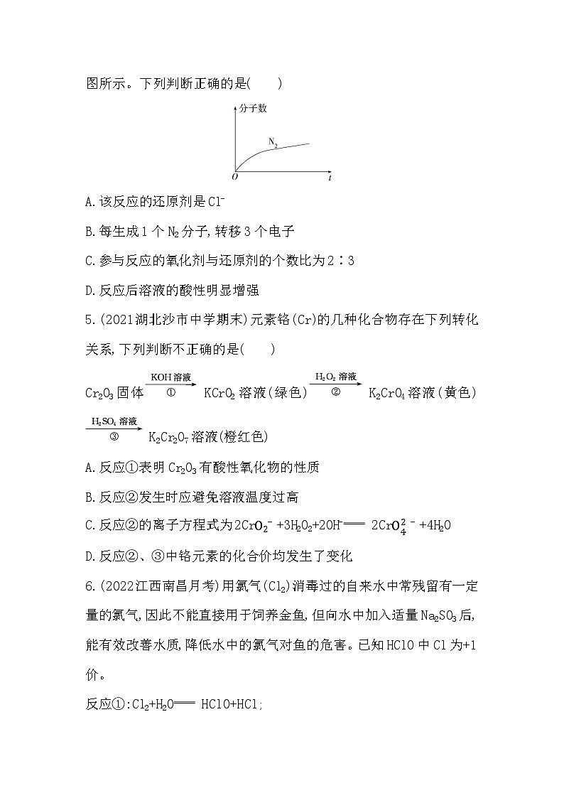 2023人教版高中化学必修第一册 第一章 物质及其变化 专题强化练3 氧化还原反应方程式的书写与配平第2页