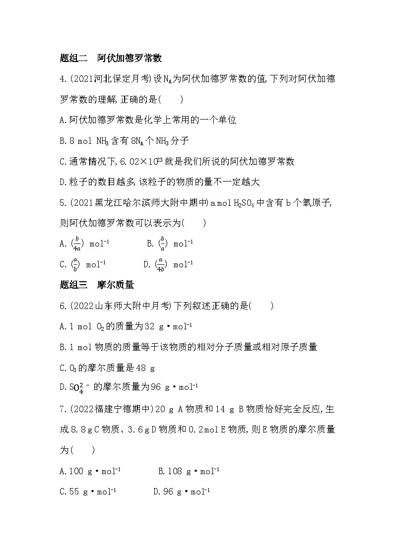 2023人教版高中化学必修第一册 第二章 海水中的重要元素——钠和氯 第1课时 物质的量的单位——摩尔第2页