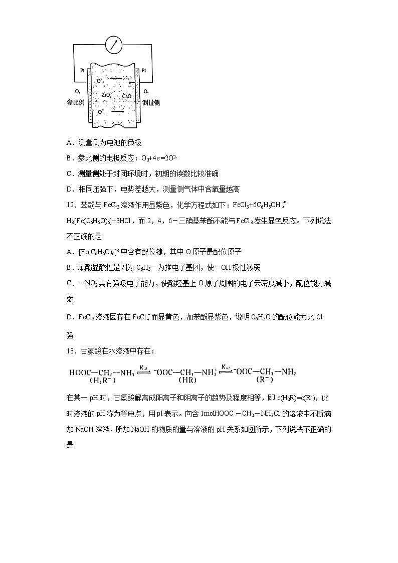 浙江省义乌市2023届高三高考适应性考试化学试题（含解析）03