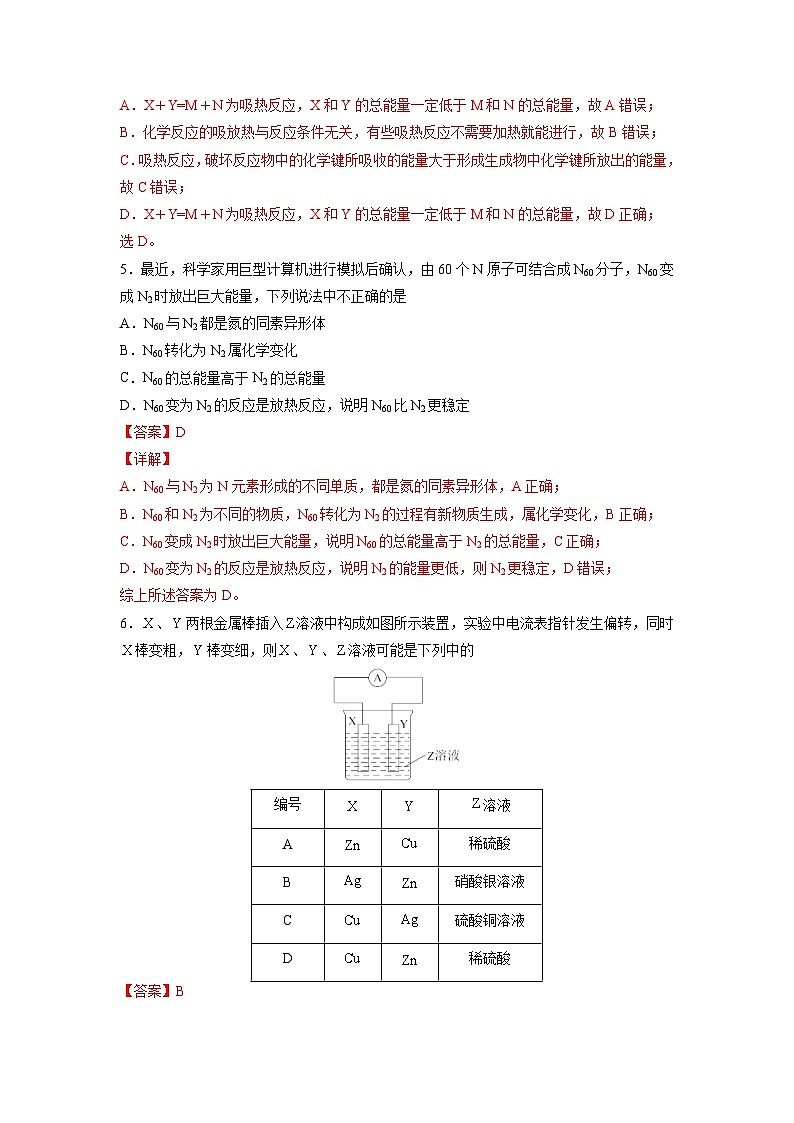 人教版 (2019)化学必修第二册 周测小卷 第08周 单元达标测二03