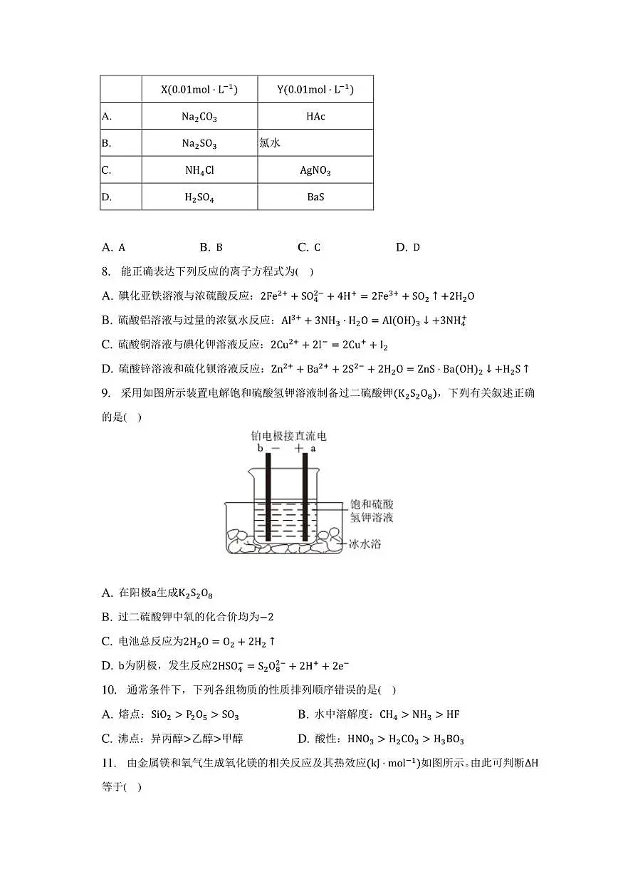 2023年华侨、港澳、台联考高考化学试卷及答案解析第2页