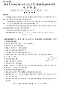 湖北省部分市州2023届高三元月联合调研考试化学试卷+答案