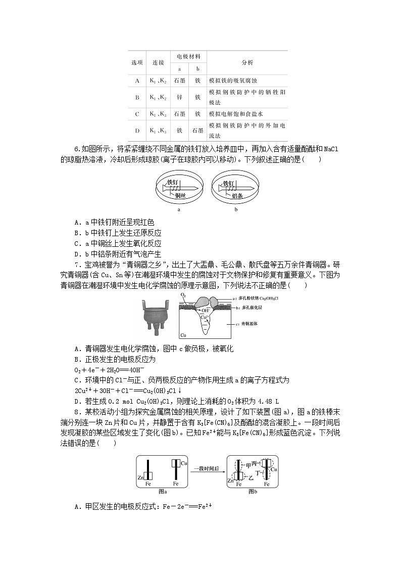 新教材2023版高中化学课时作业7金属的腐蚀与防护苏教版选择性必修102