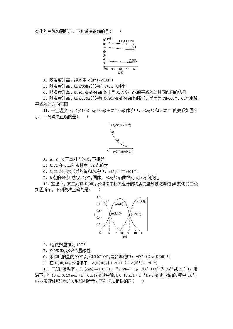 新教材2023版高中化学专题3水溶液中的离子反应综合检测苏教版选择性必修103