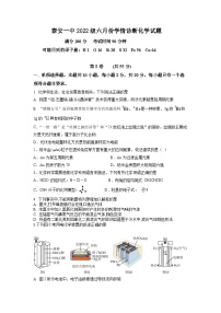 山东省泰安第一中学2022-2023学年高一下学期6月月考化学试题