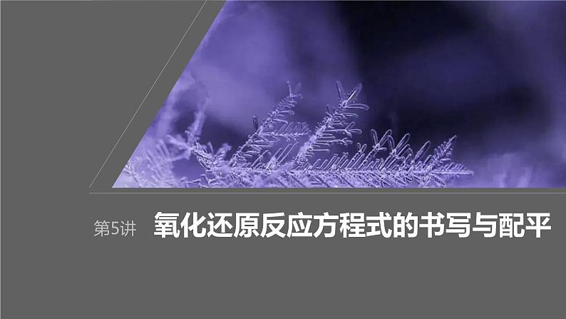 2024年高考化学一轮复习（新高考版） 第1章 第5讲　氧化还原反应方程式的书写与配平 练习课件01