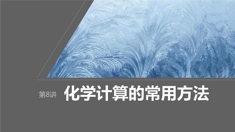 2024年高考化学一轮复习（新高考版） 第2章 第8讲　化学计算的常用方法 练习课件01