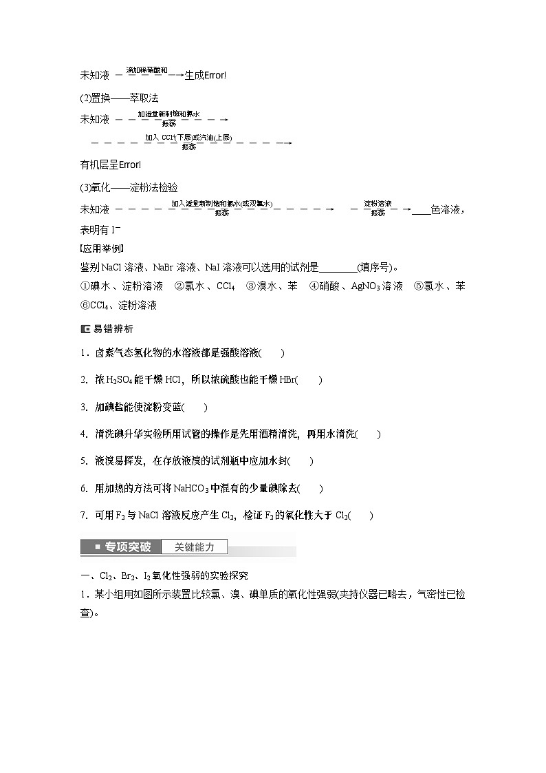 2024年高考化学一轮复习（新高考版） 第5章 第21讲　卤族元素　溴、碘单质的提取 练习课件02