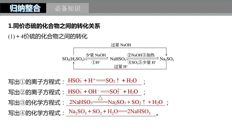 2024年高考化学一轮复习（新高考版） 第5章 第24讲　硫及其化合物的相互转化 练习课件03