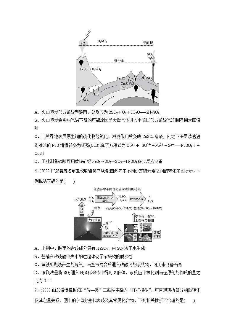 2024年高考化学一轮复习（新高考版） 第5章 第24讲　硫及其化合物的相互转化 练习课件02