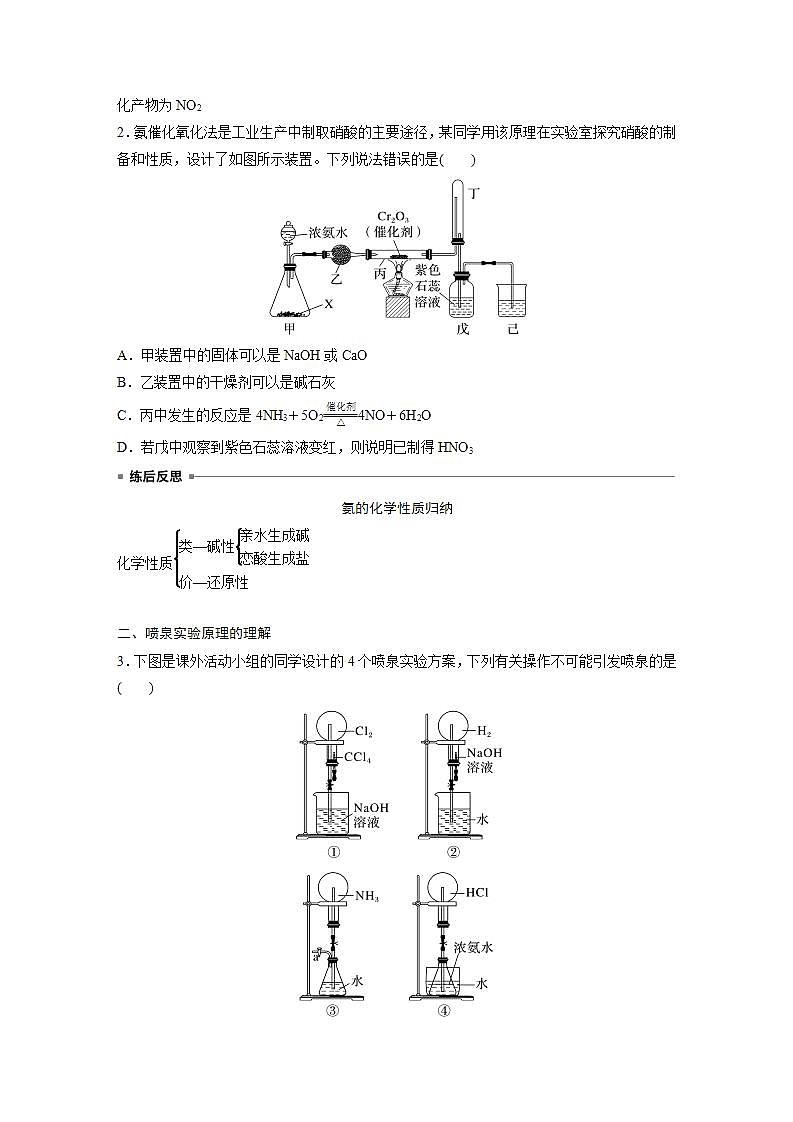 2024年高考化学一轮复习（新高考版） 第5章 第26讲　氨和铵盐 练习课件03