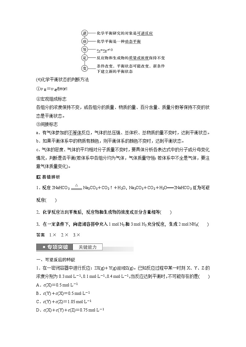 2024年高考化学一轮复习（新高考版） 第8章 第46讲　化学平衡状态与平衡常数 练习课件02