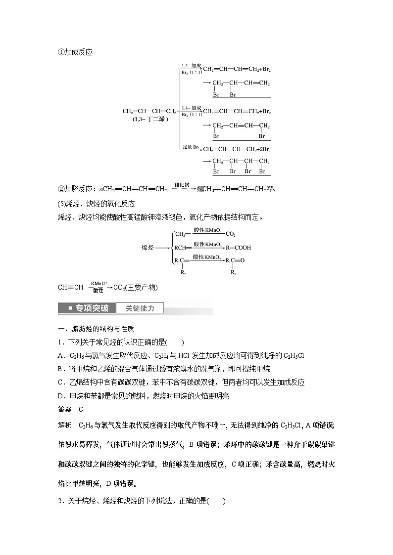 2024年高考化学一轮复习（新高考版） 第10章 第62讲　烃　化石燃料 练习课件03