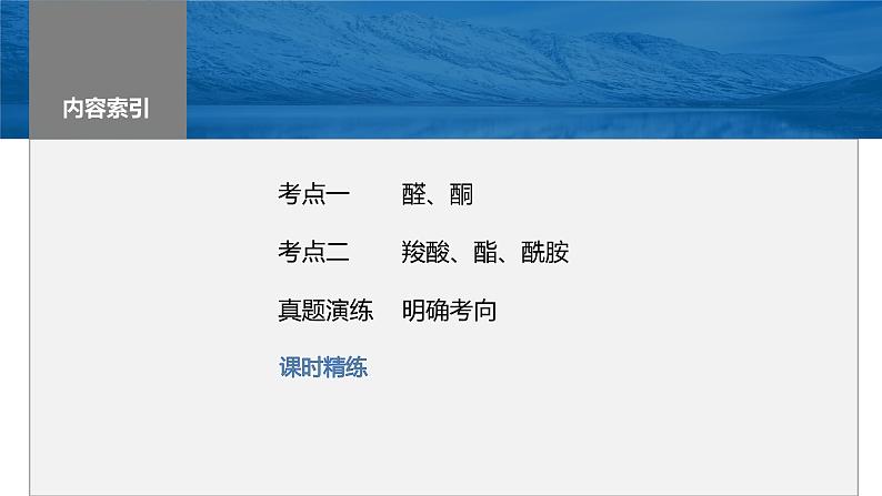 2024年高考化学一轮复习（新高考版） 第10章 第64讲　醛、酮、羧酸、酯、酰胺 练习课件03