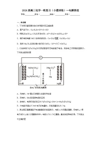 2024届高三化学一轮复习（小题训练）--电解原理