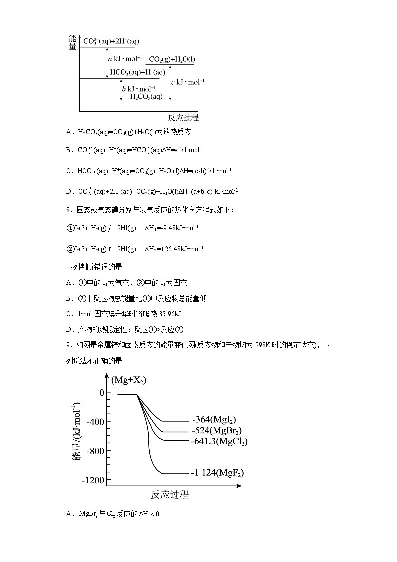 2024届高三化学一轮复习（小题训练）--盖斯定律第3页