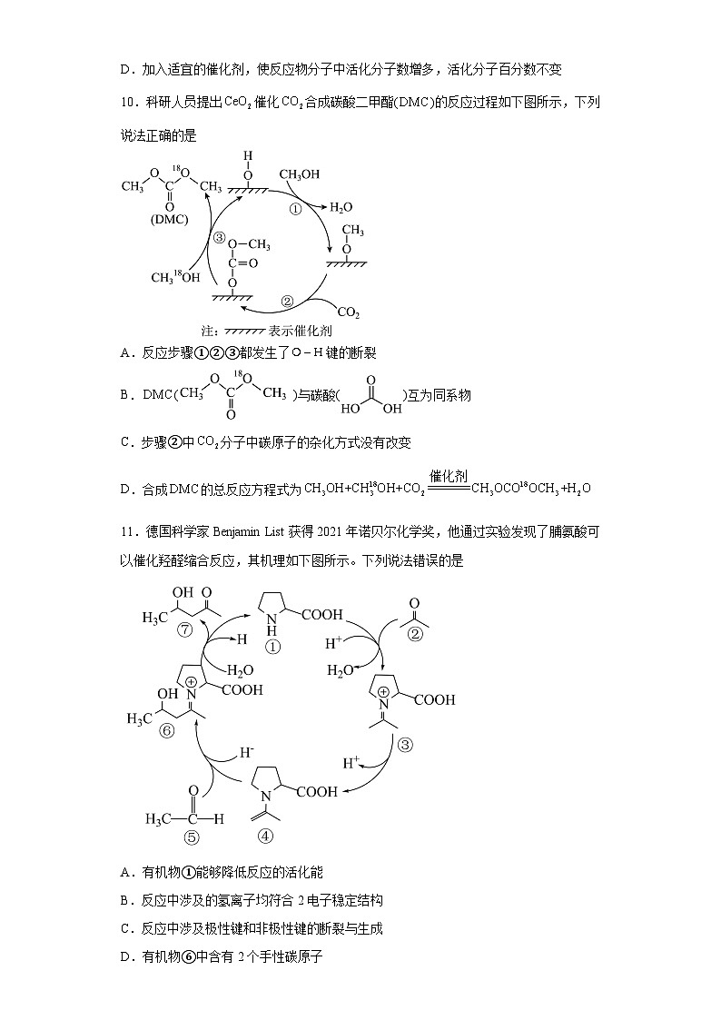 2024届高三化学一轮复习（小题训练）-活化能第3页