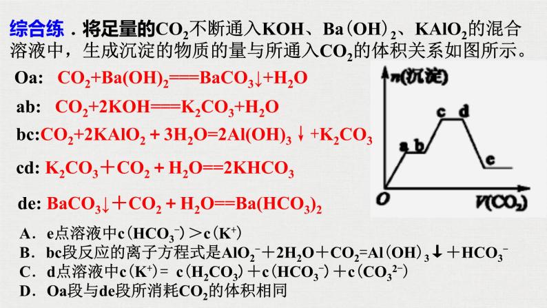 2023年高考化学一轮复习 与量有关的离子方程式及正误判断 课件08