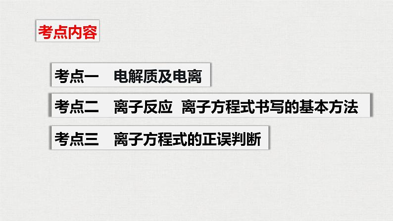 2023年高考化学一轮复习离子反应  离子方程式课件02