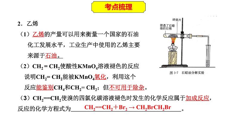 2023年人教版新教材安徽省高中化学学业水平考试复习第七单元  有机化合物 课件第7页