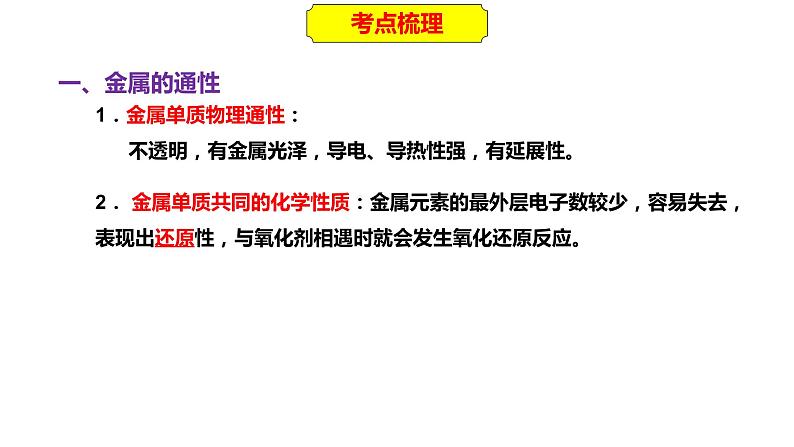 2023年人教版新教材安徽省高中化学学业水平考试复习第三单元  金属及其化合物 课件第3页