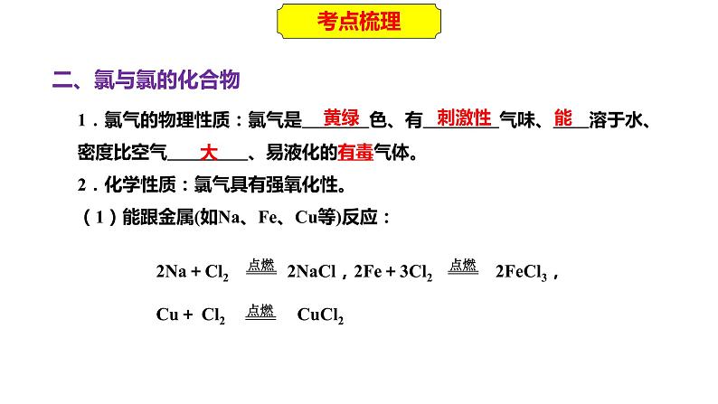 2023年人教版新教材安徽省高中化学学业水平考试复习第四单元  非金属及其化合物 课件第7页