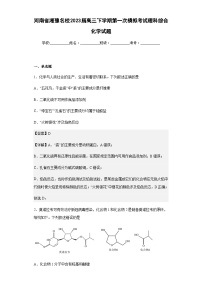 2023届河南省湘豫名校高三下学期第一次模拟考试理科综合化学试题含解析