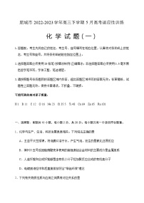 2022-2023学年山东省泰安肥城市高三下学期5月高考适应性训练化学试题（一）含答案