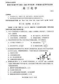 贵州省贵阳市2023届高三上学期期末化学试卷+答案