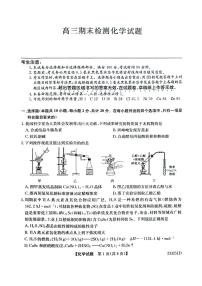 山东省泰安市2023届高三上学期期末化学试卷+答案