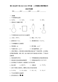 浙江省金华十校2022-2023学年高一上学期期末调研模拟考试化学试题（含解析）