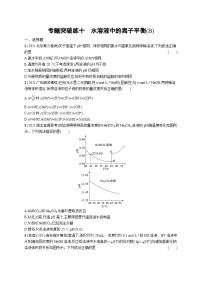 2023二轮复习专项练习（化学）专题突破练十　水溶液中的离子平衡(B)