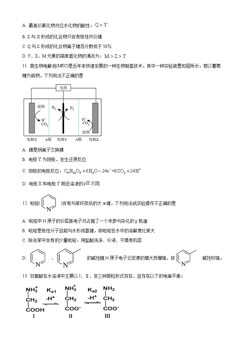 浙江省金、丽、衢十二校2023届高三下学期联考二模化学试题  Word版含解析03
