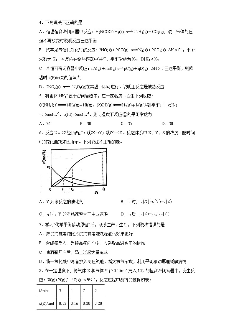 2024届高三化学一轮复习培优--化学反应的调控训练第2页