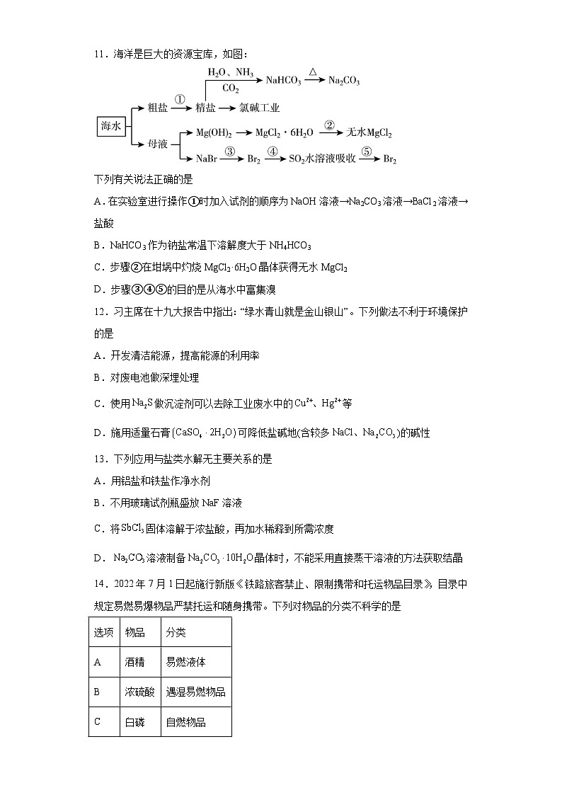 2024届高三化学一轮复习培优--盐类水解的应用训练第3页