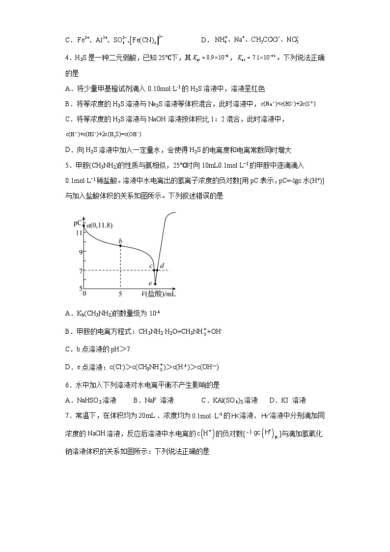 2024届高三化学一轮复习培优--盐类水解训练第2页