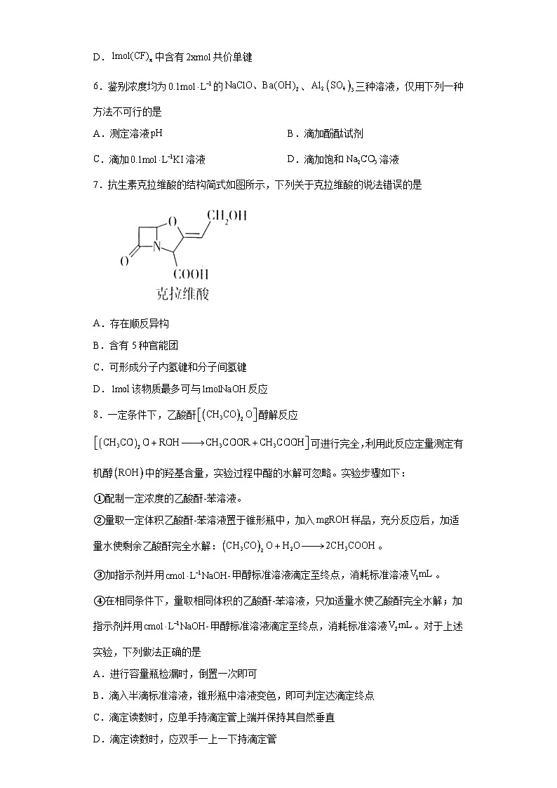 2023年高考山东卷化学真题（无答案）第2页