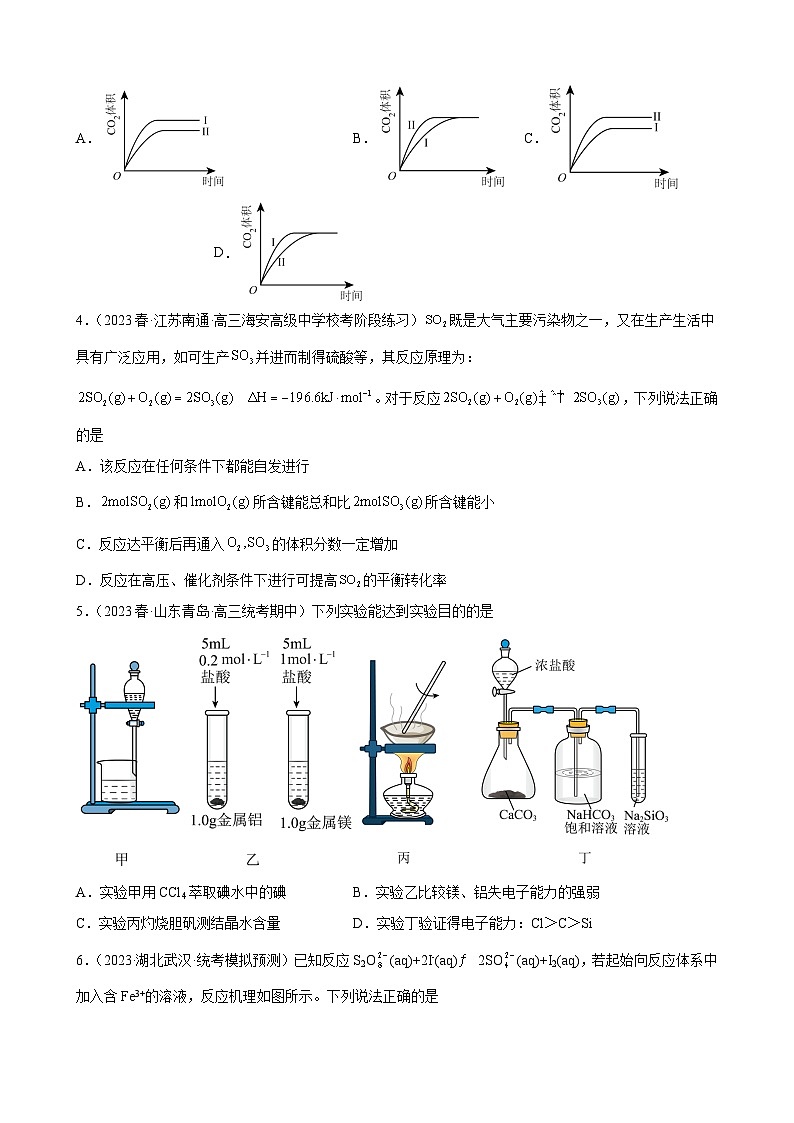 2024届高三化学一轮专题训练：影响化学反应速率的因素第2页