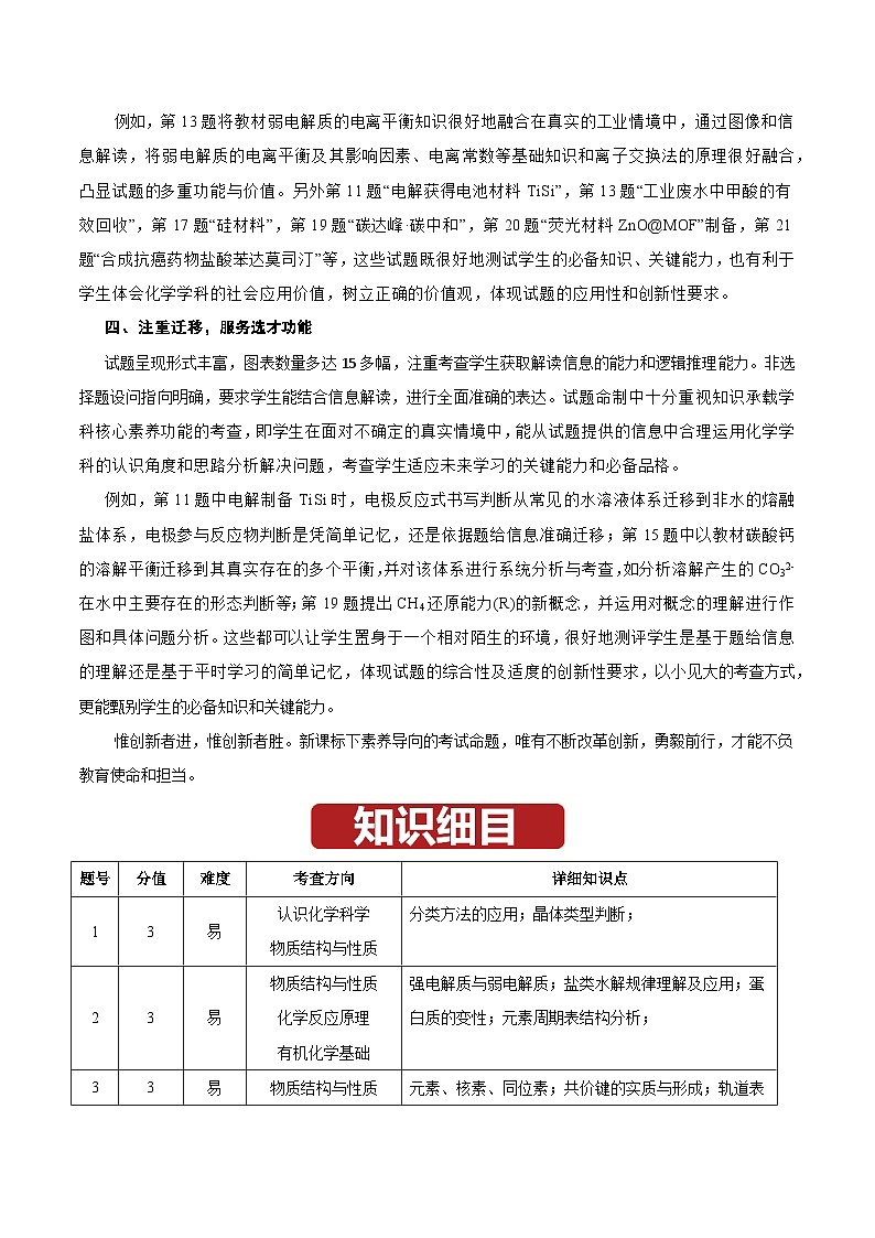 2023年高考化学真题完全解读（浙江1月）第3页