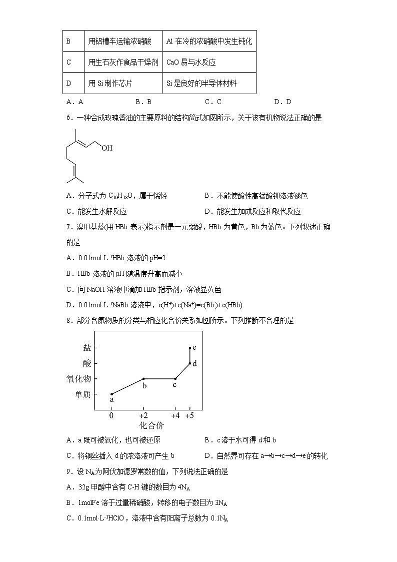 广东省广州市2021-2022学年高三下学期一模考试化学试题（含解析）02