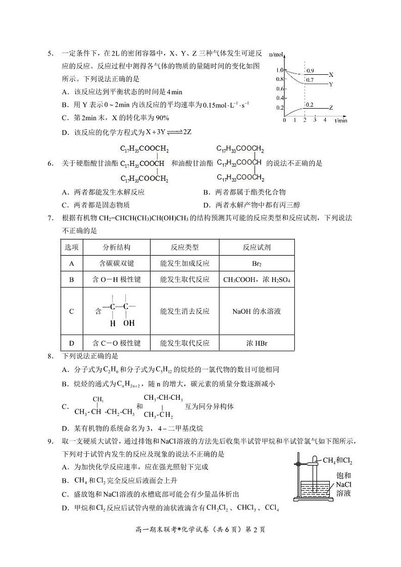 湖北省武汉市部分学校联合体2022-2023学年高一下学期期末联考化学试题02