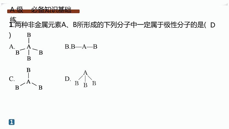 分层作业10　共价键的极性第2页