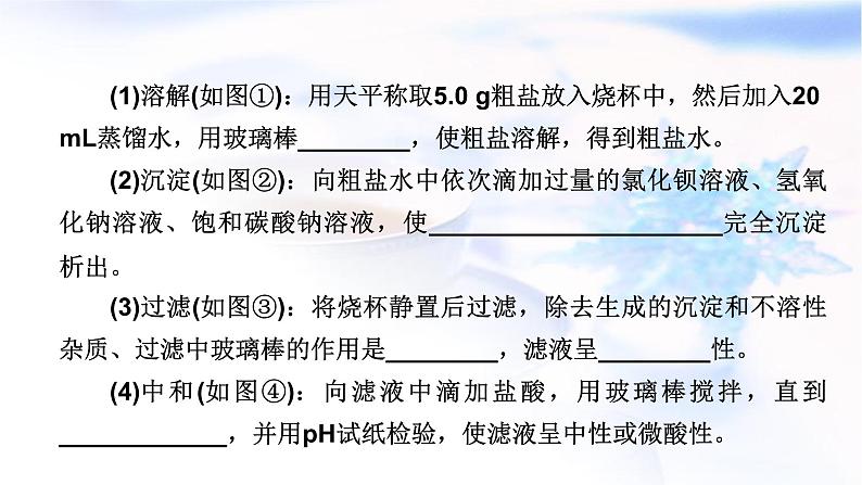 人教版高中化学必修第二册实验活动4用化学沉淀法去除粗盐中的杂质离子教学课件06