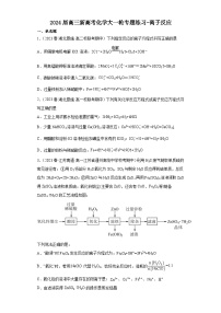 2024届高三新高考化学大一轮专题练习   离子反应