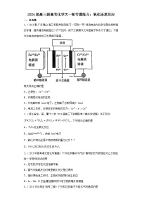 2024届高三新高考化学大一轮专题练习：氧化还原反应